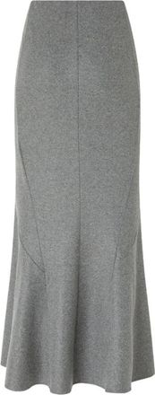 Pinko Midi Gebreide Rok - Dames - Maxi Rokken - Grijs - M - Wol - Rokken