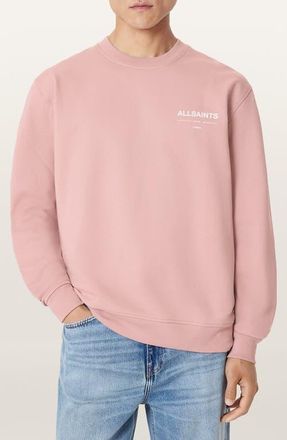 AllSaints Backstage Graphic Sweatshirt in Woodrose Pink at Nordstrom, Size Xx-Large