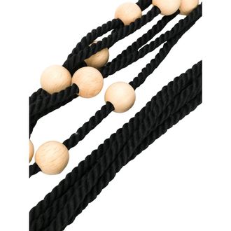 Philosophy di Lorenzo Serafini Beaded Rope Cotton Belt - Black