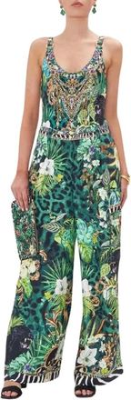 Camilla Jumpsuits & Playsuits, Dames, Groen, S, Wide Utility Pants Sing My Song