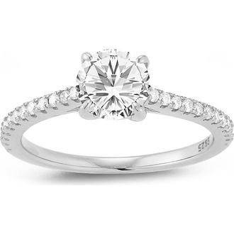 Glaze Jewelry Round Moissanite Ring in Silver at Nordstrom Rack, Size 8