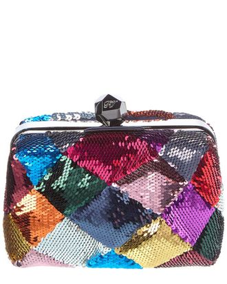 Roger Vivier Prismick Satin Clutch