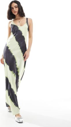 Jack & Jones satin dress in yellow print-Multi