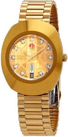 Rado The Original Automatic Gold Dial Yellow Gold PVD Mens Watch R12413503