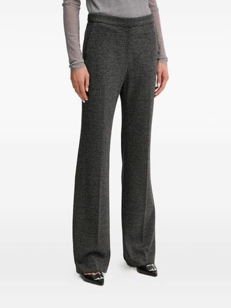 BOSS herringbone pleated trousers - women - Viscose/Recycled Polyamide/Spandex/Elastane/Viscose/Polyamide/Polyester - 38 - Grey