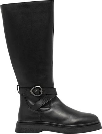 Blauer Hanna Boot - Dames - Hoge Laarzen - Zwart - 36 EU - Leer - Schoenen