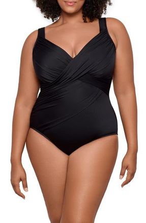 Miraclesuit Solid Revele One-Piece Swimsuit in Black at Nordstrom, Size 22W