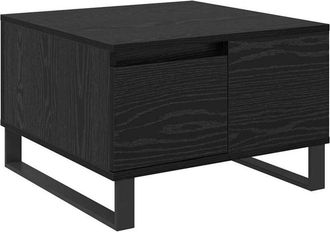 vidaXL vidaXL Tavolino da salotto con cassetto Rovere Nero 55 x 55 x 36,5 cm