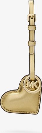 Michael Kors Metallic Puffy Heart Leather Bag Charm