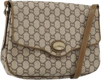 Gucci Pre-owned Vintage Cross Body Bag - Dames - Vintage Schoudertas - Beige - ONE Size - Leer - Vintage