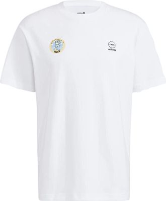 adidas neo M Sw Slogan Tee Solid Color Alphabet Printing Athleisure Casual Sports Short Sleeve Couple Style White HC9740