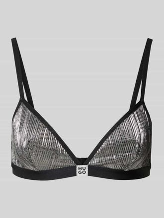 HUGO BOSS BH mit Plissee-Besatz Modell PLISSE in Silber, Größe XL