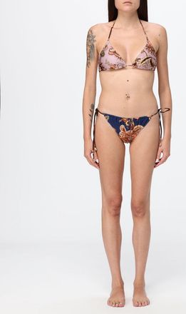 Zimmermann Set bikini due pezzi a triangolo con stampa astratta e laccetti