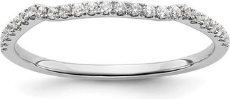 Diamond2Deal 14k White Gold Lab Grown Diamond Wedding Band Ring 0.15Ct Clarity- VS Color- G-H