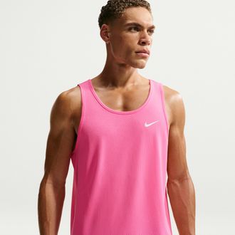 Nike Mens Swim Tank Top Top in Pink | NESSF515-663