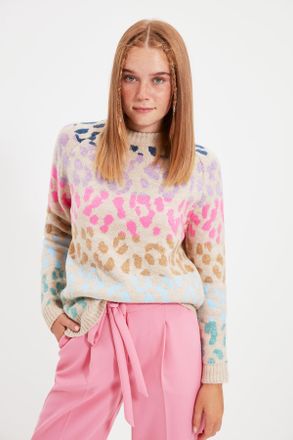 Trendyol Dames Raglan Mouw Dieren Trui