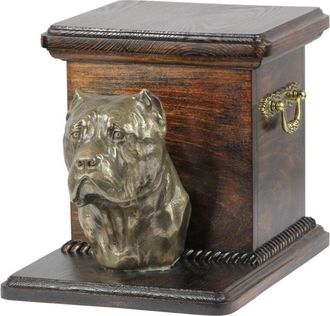 OEM Cane Corso Italiano - Una Urna Para Cenizas De Perro Con Una Estatuilla, Una Elegante Urna Para Un Perro, Una Urna &Uacute;nica Con Un Busto De Perro De Art-