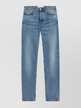 Ami straight leg trousers whiskering effect