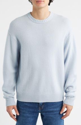 Frame Denim Cashmere Crewneck Sweater in Pale Blue Heather at Nordstrom, Size X-Large
