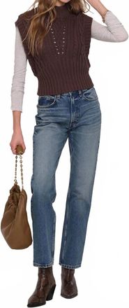 Heartloom Dove Mock Neck Top In Espresso