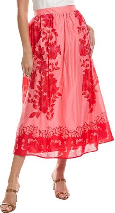 Vince Camuto Midi Printed Skirt