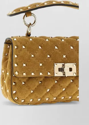 Valentino Garavani rockstud spike small leather clutch bag