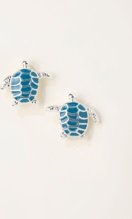 Fat Face FatFace Teal Blue Turtle Studs Earrings