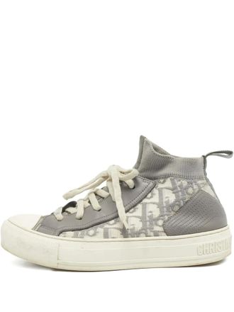 Dior Oblique leren high-top sneakers - Grijs