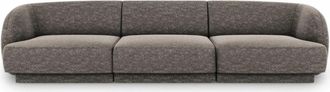 BLOOMINGLOFT 3-Sitzer Designsofa Miley - Chenille Grau