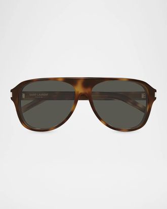 Saint Laurent Men & apos;s SL 970 Recycled Acetate Pilot Sunglasses