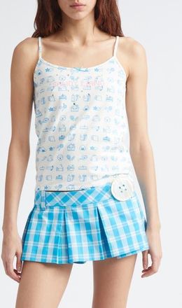 Sandy Liang Dashi Tank in Blue Multi at Nordstrom, Size X-Large