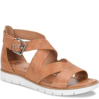 S&ouml;fft Womens Sofft Mirabelle Sandals Luggage Leather Ankle Strap VER1385