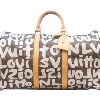 Louis Vuitton Monogram White Monogram Graffiti Boston Bag (Pre-Owned)