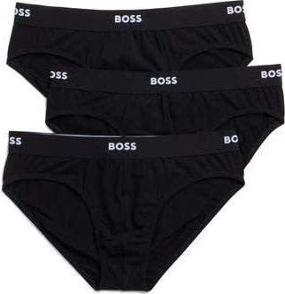 BOSS 3-Pack Cotton Blend Briefs in Black at Nordstrom Rack, Size X-Large
