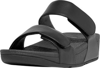FitFlop FitFlop LULU Adjustable Slide in Black Leather Women