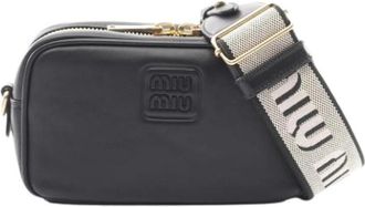 Miu Miu Pre-owned Shoulder Bag - Dames - Vintage Schoudertas - Zwart - ONE Size - Leer - Vintage