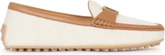 Tod's Platte Mocassins - Dames - Loafers - Wit - 36 1/2 EU - Leer - Schoenen