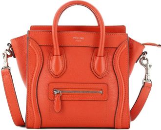 Celine Luggage Bag Grainy Leather Nano crossbody bag - Oranje