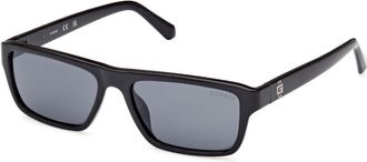 Guess GU00085 Polarized 01D Mens Sunglasses Black Size 55