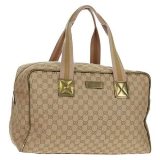 Gucci Pre-owned Weekend Bags, female, Beige, Size: ONE SIZE Pre-owned Vintage Weekend Bag