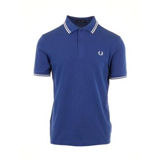 Fred Perry Polo Shirts, male, Blue, Size: S Twin Tipped Polo Shirt