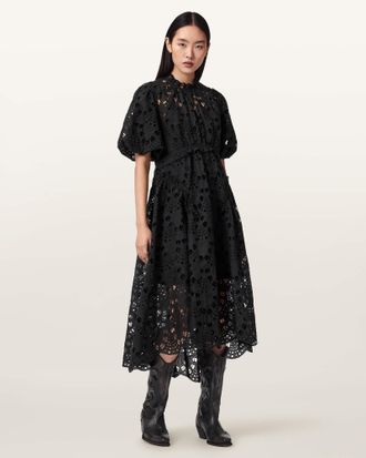 AllSaints Odette Broiderie Anglais Maxi Dress