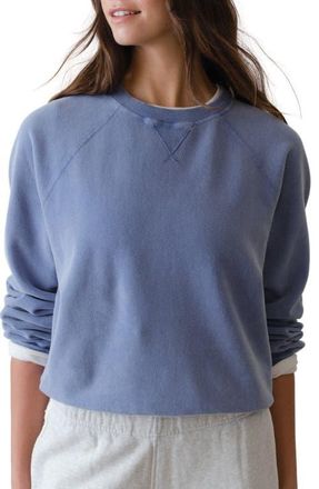 Marine Layer Cloud 9 Fleece Reversible Sweatshirt in Faded Denim at Nordstrom, Size X-Large