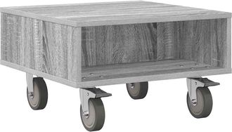 vidaXL Mesa Lateral Con Ruedas Gris Sonoma 50,5 X 50 X 30 Cm Vidaxl