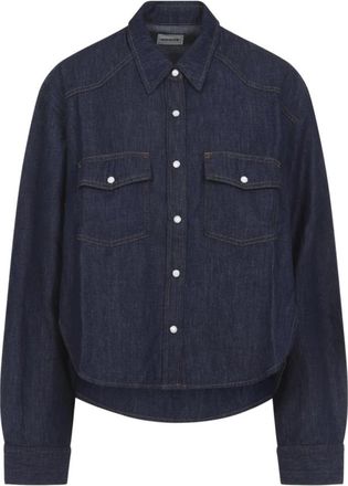 Khaite Benson Shirt - Dames - Spijkeroverhemden - Blauw - M - Katoen - Overhemden