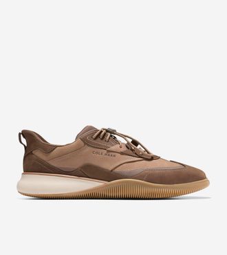 Cole Haan Mens 6.ZER&Oslash;GRAND Quick-On Leather Sneakers - Brown Size 11.5