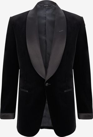 Tom Ford Smokingjacke aus Samt und Satin mit Schalkragen Shelton