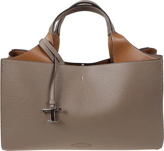 Tod's Apa Due Manici T Pend Costola Mini - Dames - Handtassen - Bruin - ONE Size - Leer - Tassen