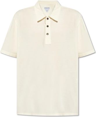 Bottega Veneta Piquet Polo Shirt - Heren - Polos - Beige - S - Katoen - Tops