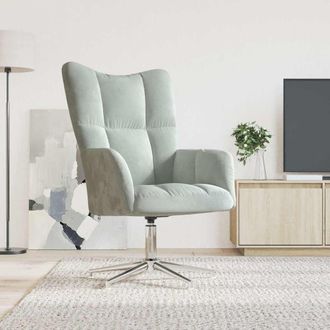 vidaXL Sill&oacute;n De Relax De Terciopelo Gris Claro Vidaxl